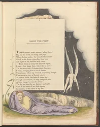 Les pensées nocturnes de Young, Page 1, Swift sur son pinion duveteux vole de la douleur